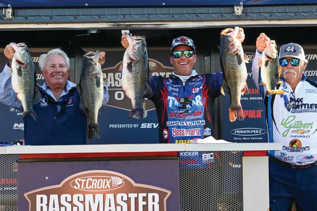 Scott Martin caught 15 bass totalling 90 pounds, 6 ounces in a three-day tournament on Lake Okeechobee Feb. 1-3 to win the Bassmaster Open on Lake Okeechobee. [Photo by Andy Crawford/Bassmaster]